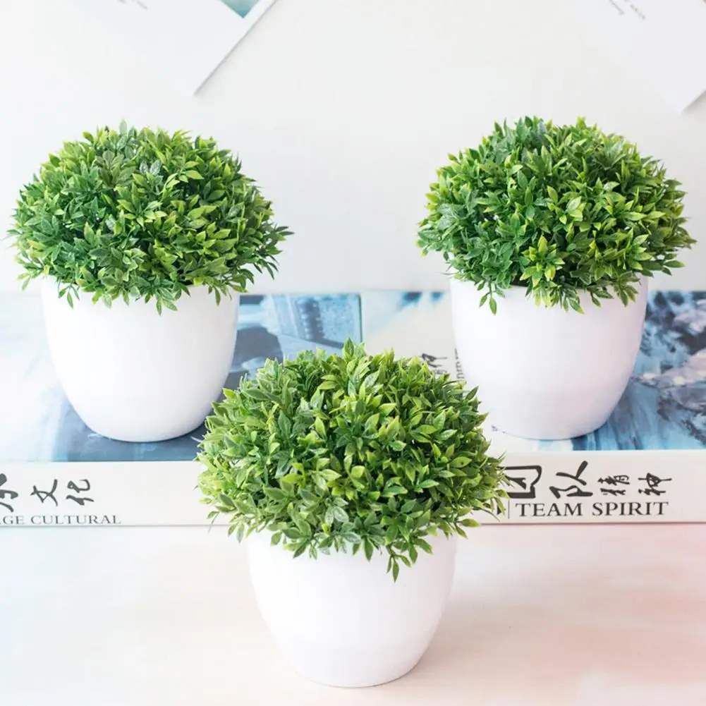 Umelé Rastliny 32 Oka Bambusu Trávy Rastlinné Ornamenty, Realistické A Živé Plastové Zelený Loptu Miniascape Svadobné Domáce Dekorácie 4