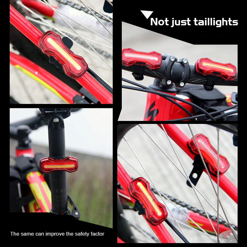 NOVÉ Bicyklov Svetla 120 Lúmenov Bicykel zadné svetlo s USB Nabíjateľné Noc Cyklistické Zadné Svetlo Vodotesný LED MTB Cyklistické koncových svetiel 2021 1