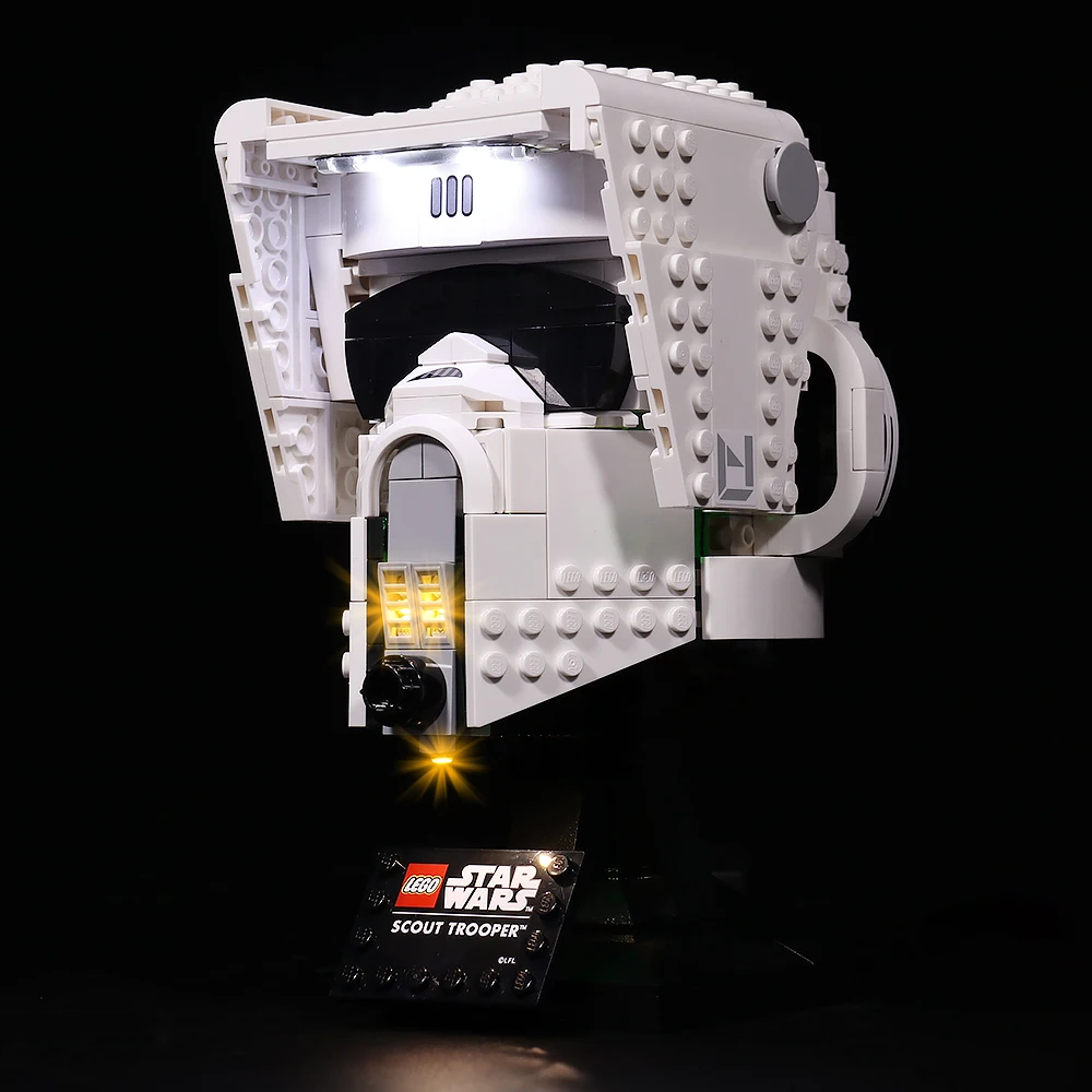 Led Svetlo Kompatibilný pre LEGO 75305 Scout Trooper Prilba Svetla Kit Stavebné kamene, Tehly, Hračky Pre Deti, jediné Svetlo, Žiadne Bloky 2