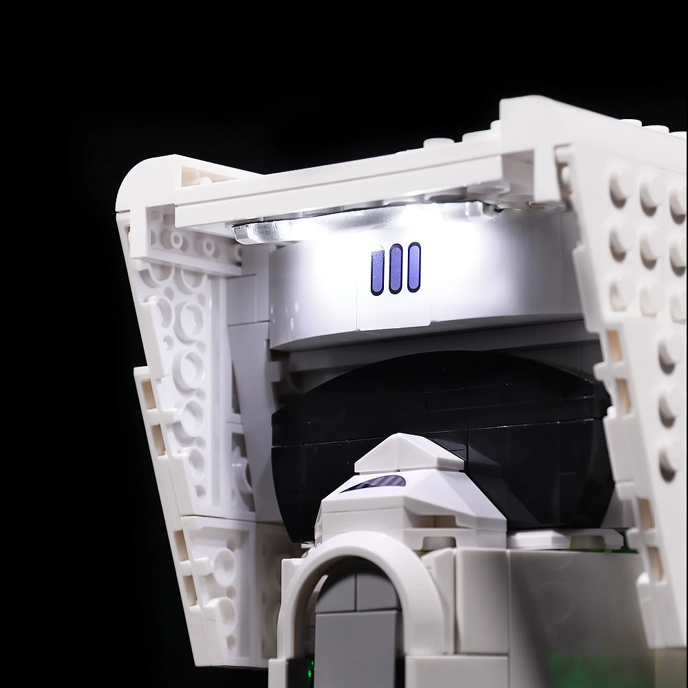 Led Svetlo Kompatibilný pre LEGO 75305 Scout Trooper Prilba Svetla Kit Stavebné kamene, Tehly, Hračky Pre Deti, jediné Svetlo, Žiadne Bloky 3
