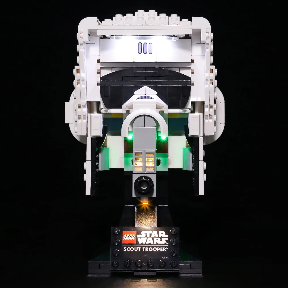 Led Svetlo Kompatibilný pre LEGO 75305 Scout Trooper Prilba Svetla Kit Stavebné kamene, Tehly, Hračky Pre Deti, jediné Svetlo, Žiadne Bloky 5