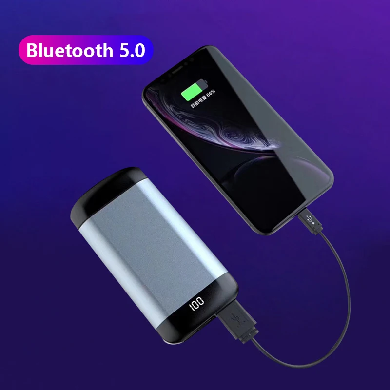Q66 Vodotesný Digitálny Displej Bluetooth Headset HD Zníženie Hluku HIFI Zvuk Športové Headset Jeden Bluetooth Headset 3