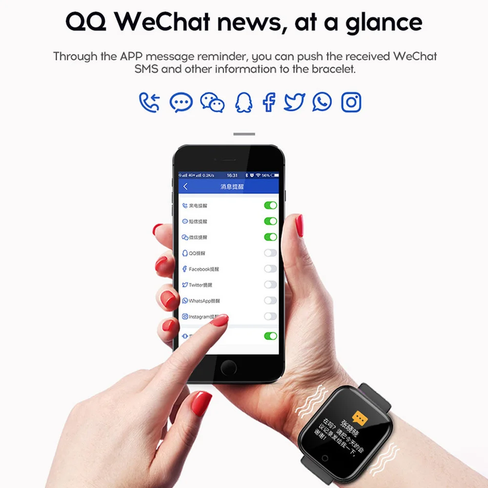 Y68 Smart Hodinky Ženy D20 Pro Mužov Smartwatch pre Apple IOS Android Srdcového tepu, Krvného Tlaku Športové Tracker Náramok 5