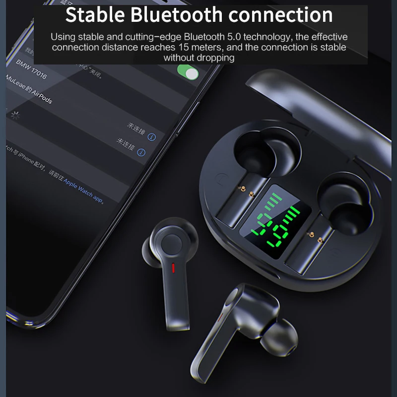 TWS 5.0 Bluetooth Slúchadlá Bezdrôtové Slúchadlá Bezdrôtové Slúchadlá IPX7 Vodotesný, Prenosný Led Displej HiFi Premium Sound Hluku 1