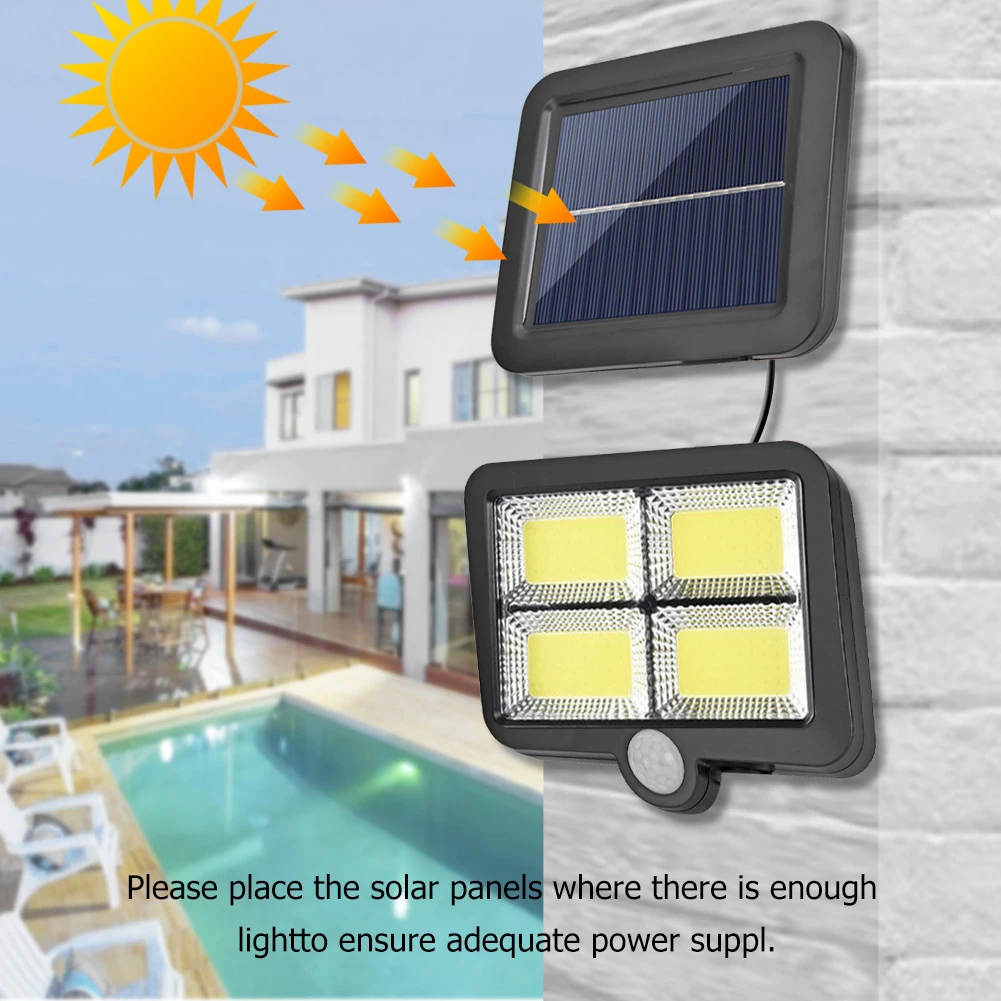 LED Solárne Nástenné Svietidlo Indukčné IP65 KLASU Nástenné svietidlo PIR Snímač Pohybu, Záhrada, Park, Nádvorie Ulici Solárne Lampy 2