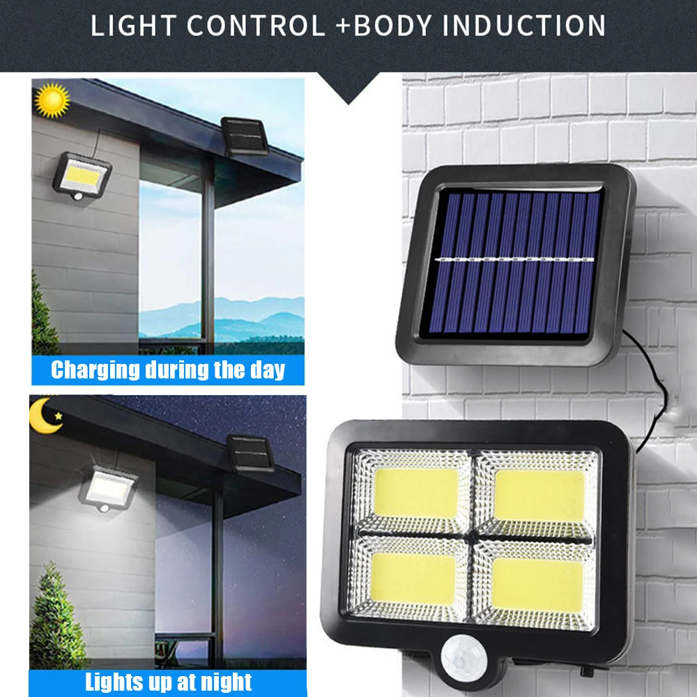 LED Solárne Nástenné Svietidlo Indukčné IP65 KLASU Nástenné svietidlo PIR Snímač Pohybu, Záhrada, Park, Nádvorie Ulici Solárne Lampy 3