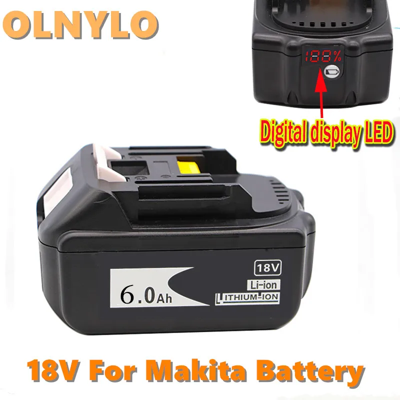 2021 BL1860 18V 6.0 Ah Náhradná Batéria pre Makita náradie 6000mah BL1840 BL1860 Batérii s LED Displej, 18 v 6A 1