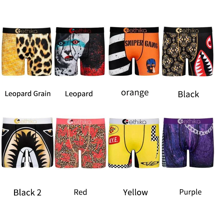 2021 Ethika List Tlač Roztomilý Kreslený Bielizeň Leopard Zrna Skinny Nohavice, Sexy Tesný Klubu Strany Muži Móda Plášť Nohavíc 3
