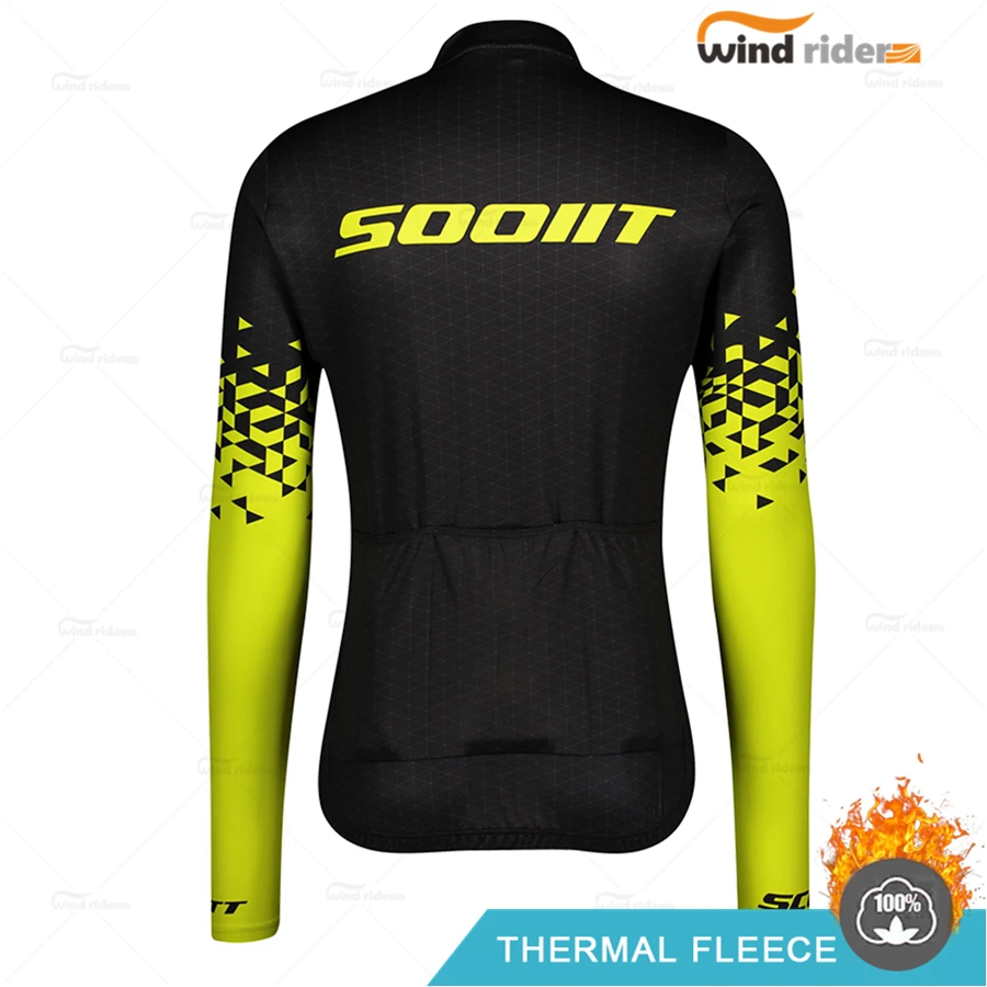 2021 Cyklistika Dres Nastaviť Zimné Dlhý Rukáv Scotting RC Mužov Cestnej Bike Jednotné Thermal Fleece Vonkajšie Mtb Náprsníkové Nohavice Oblek 5
