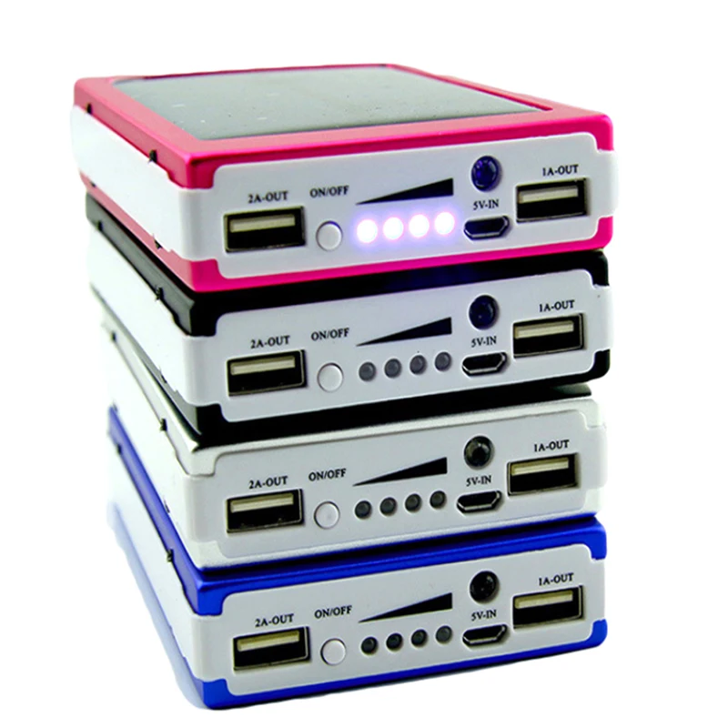 Prenosné 5x18650 Powerbank Kryt Power Bank 18650 Solar Power Bank Prípade Box DIY Dual USB Kit Telefón, Nabíjačka, Baterka 5