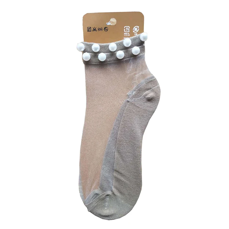 Ženy Móda Ponožky 2020 Lete Nové Čipky Pearl Farbou Priedušné Ponožky Bavlna Módne Roztomilé Ponožky Žena 1