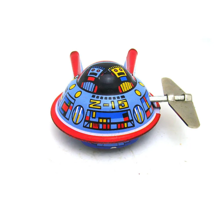 [Zábavné] 3ks/, veľa Dospelých Kolekcia Retro Vietor až hračka Kovov Cín UFO vesmírnej lode priestor surveyor spaceman Hodinky hračky vintage hračka 2