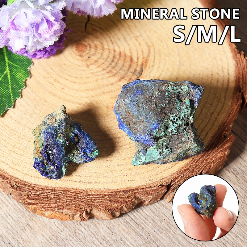 Prírodné Azurite Malachit Geode Crystal Minerálne Vzor Reiki Liečenie Surový Kameň Modrý Medené Rudy Pre Home Decor 0