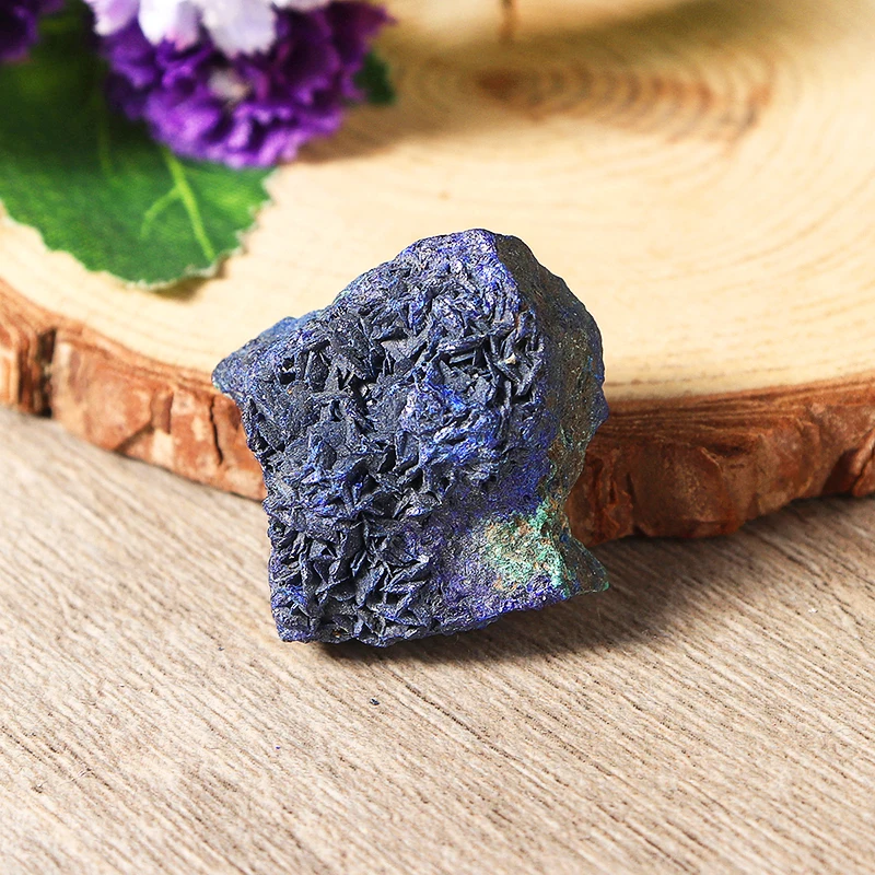 Prírodné Azurite Malachit Geode Crystal Minerálne Vzor Reiki Liečenie Surový Kameň Modrý Medené Rudy Pre Home Decor 2