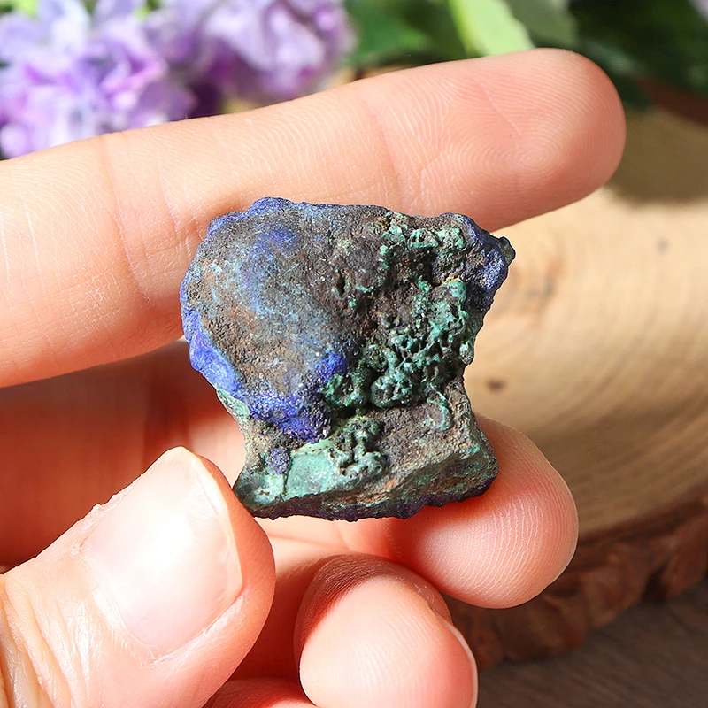 Prírodné Azurite Malachit Geode Crystal Minerálne Vzor Reiki Liečenie Surový Kameň Modrý Medené Rudy Pre Home Decor 5