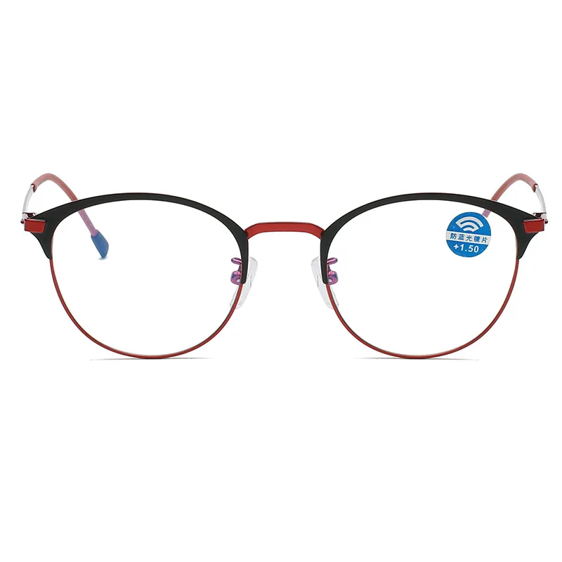 Ahora Kovové Modré Svetlo Blokuje Okuliare na Čítanie 2021 Fahsion Kolo Presbyopia Optické Okuliare Ďalekozrakosť Okuliare +1,0 až+4.0 5