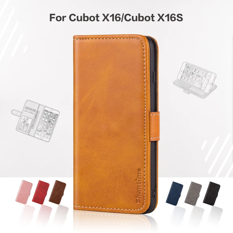 Flip Cover Pre Cubot X16 Obchodného Prípadu Luxusné Kožené S Magnetom Peňaženky Prípade Cubot X16S Kryt Telefónu 5