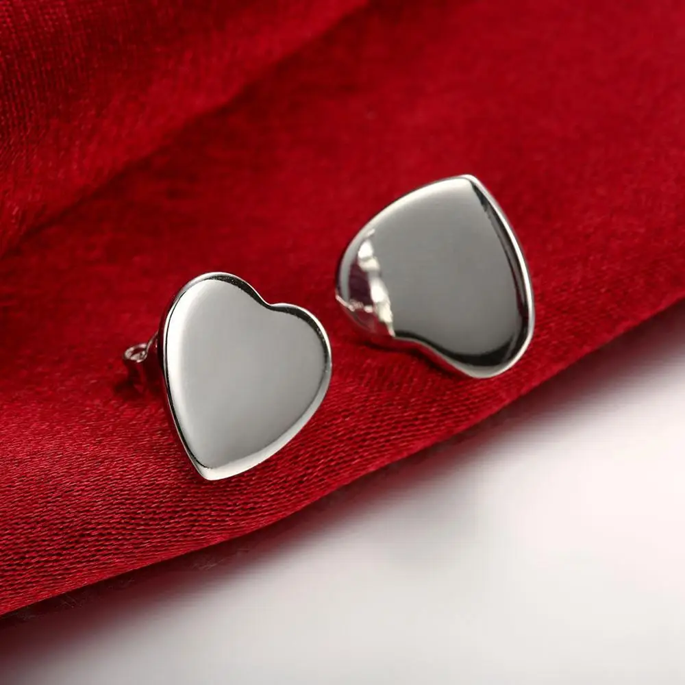 Nový Príchod 925 Sterling Silver Elegantné Láska Srdce Stud Náušnice Pre Ženy, Módne Šperky, Doplnky, Darčeky 5