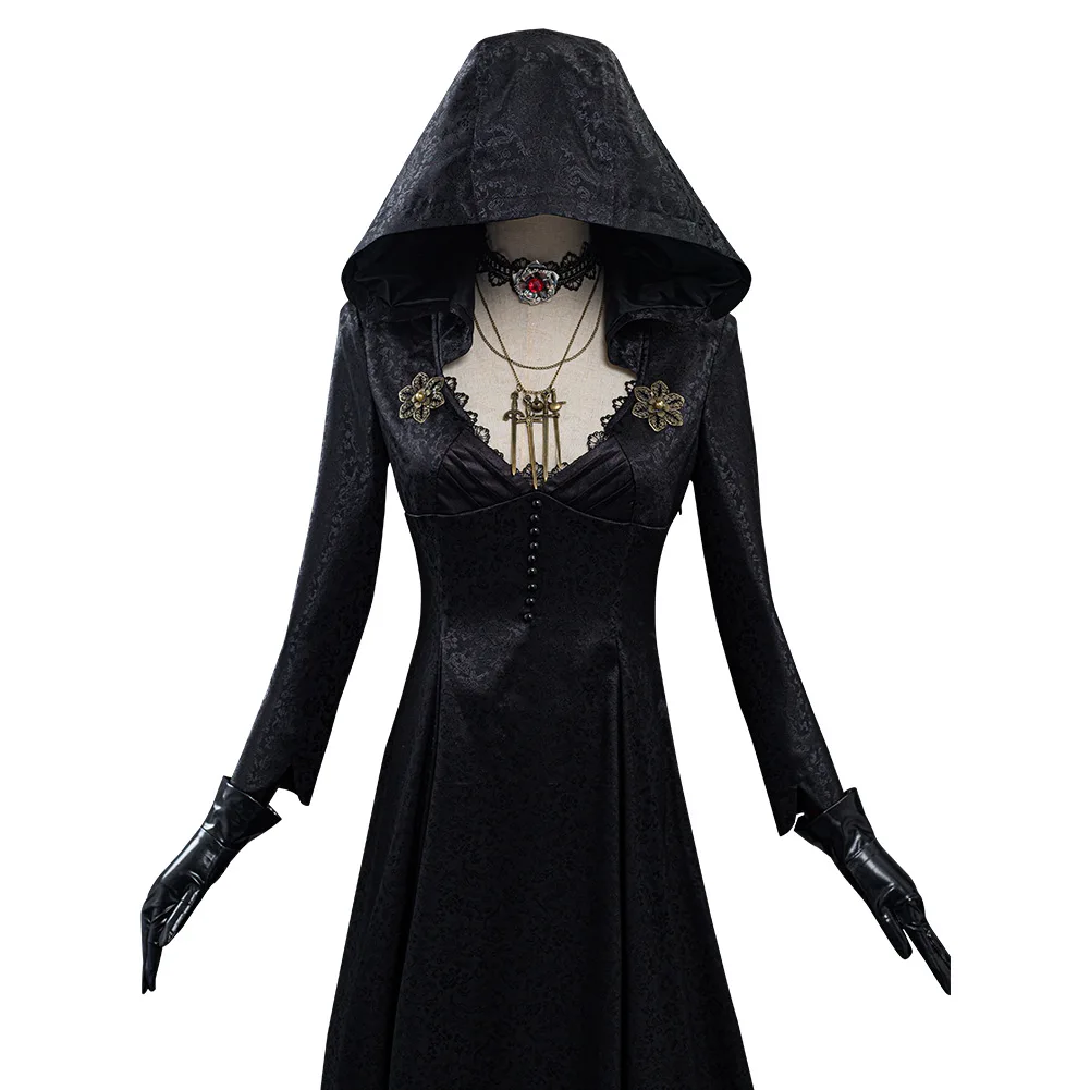 Zlo Obce Cosplay Kostým Upíra Lady Šaty Oblečenie Halloween Karneval Oblek 1