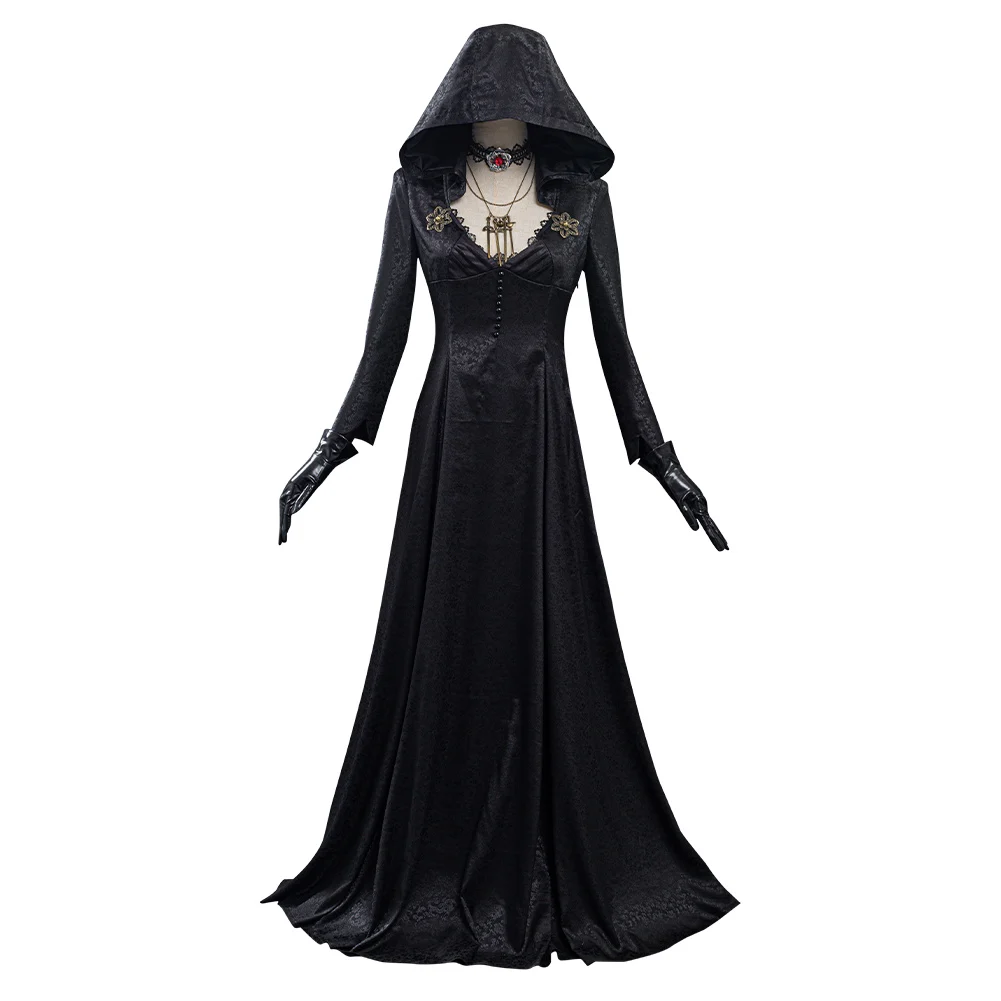 Zlo Obce Cosplay Kostým Upíra Lady Šaty Oblečenie Halloween Karneval Oblek 3