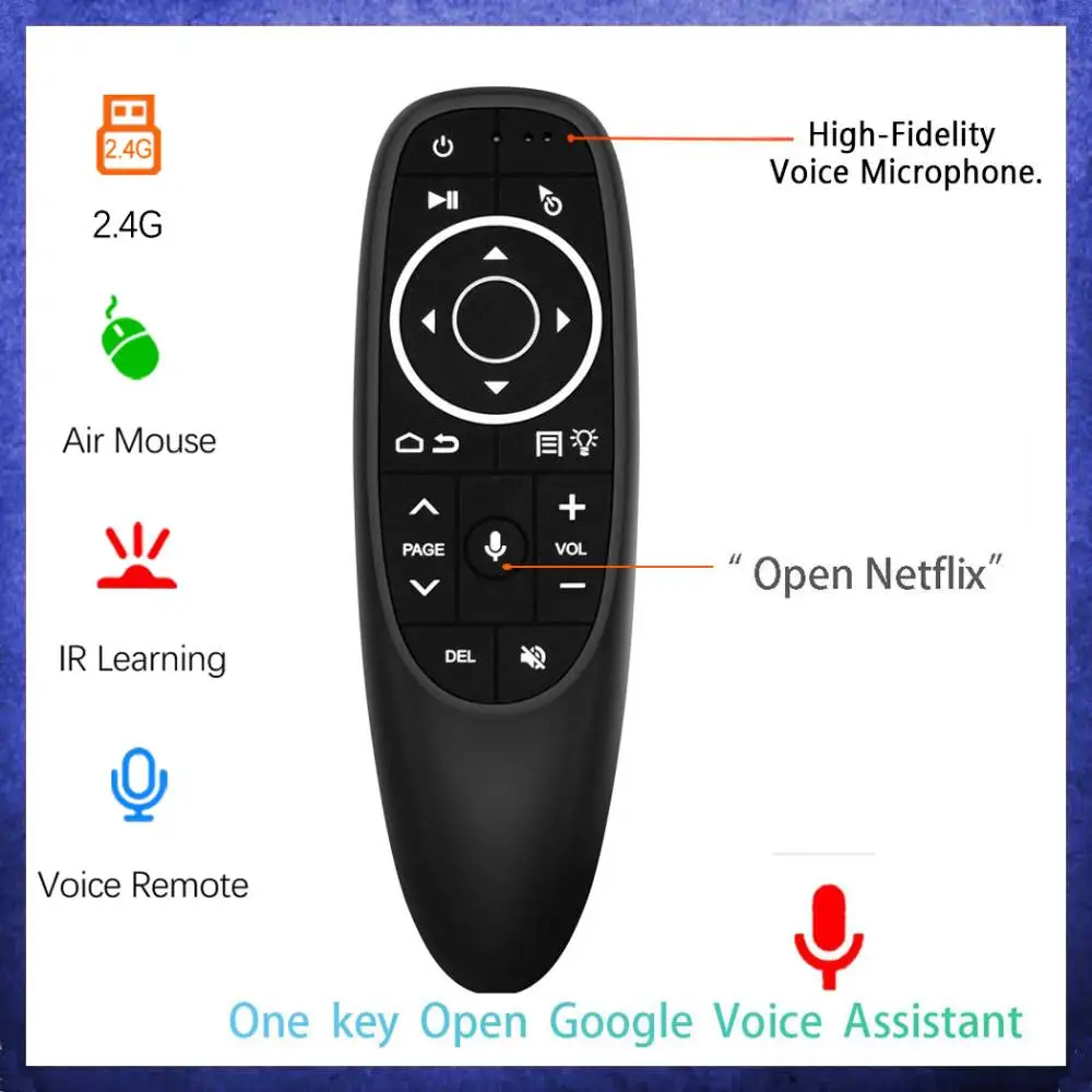 G10 G10S Pro Hlas, Diaľkové Ovládanie 2.4 G Air Bezdrôtové Myši Gyroskop, IČ Vzdelávania Pre Android 11.0 10.0 9.0 TV Box Android 11 10 0