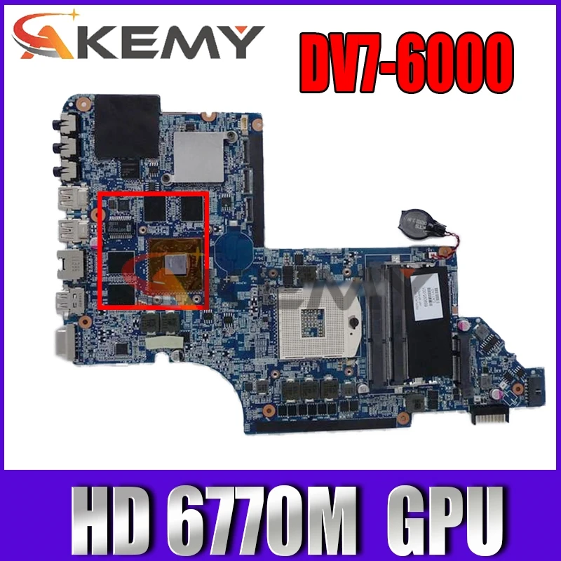 639391-001 665991-001 základná doska Pre HP Pavilion DV7 DV7-6000 notebook doske PGA989 HM65 GPU HD 6770M DDR3 test práca 1