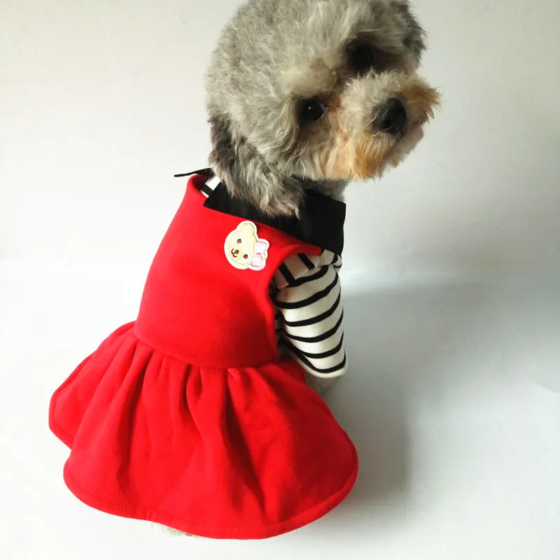 Roztomilý Dievča Psa Šaty Zimné Oblečenie Pre Psy, Mačky Puppy Oblečenie Yorkie Chihuahua Yorkshire Maltézsky Psík Kostým Pomeranian Pet Oblečenie 3