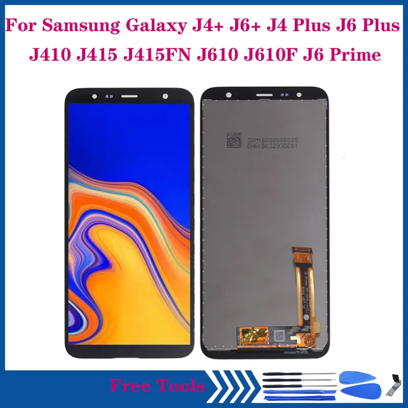 Pre Samsung J6+ J610 J6 plus J6 Prime 2018 LCD Displej Dotykovej Obrazovky Montáž Na Samsung J4+ J4 Plus J4 core J410 J415FN Sutiny 2