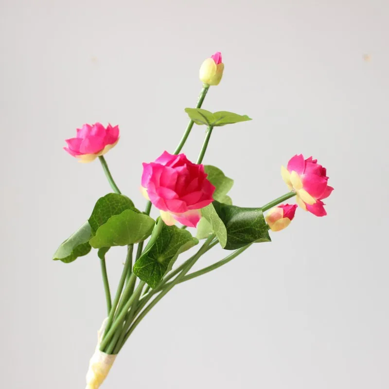 1Pcs Umelé lotosové Kvety Zelené Rastliny Mini Hodvábneho Kvetu 2021 Nový Rok Doma Dekorácie, Záhradný Kvet Tabuľka Črepníkové Rastliny 1