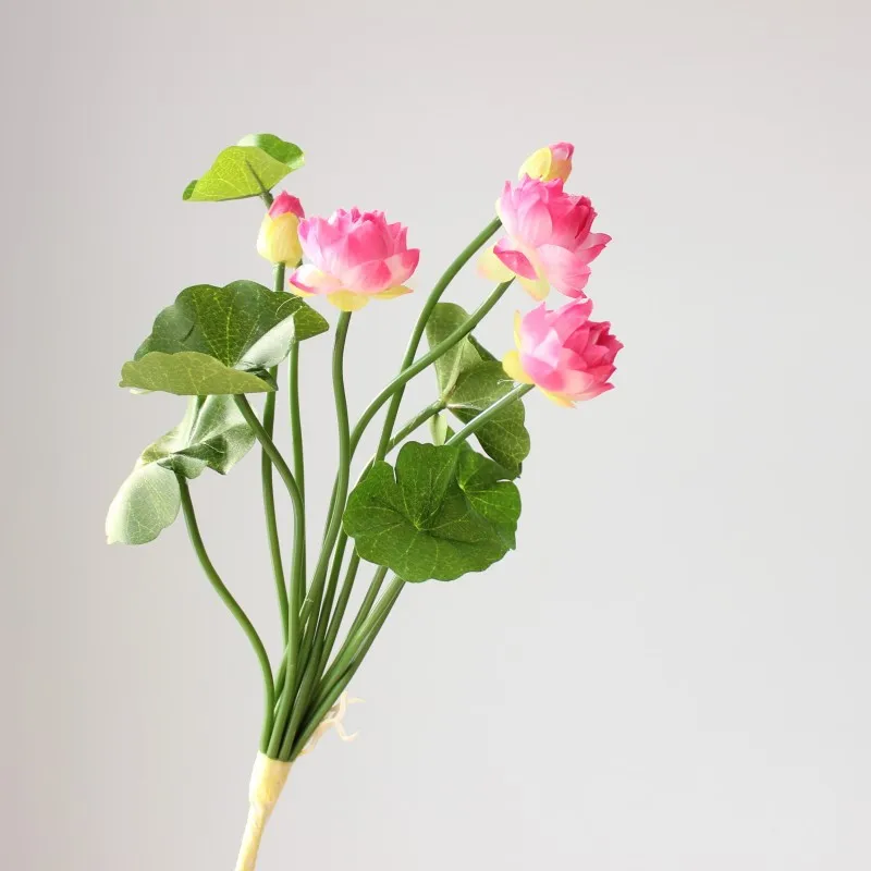 1Pcs Umelé lotosové Kvety Zelené Rastliny Mini Hodvábneho Kvetu 2021 Nový Rok Doma Dekorácie, Záhradný Kvet Tabuľka Črepníkové Rastliny 4