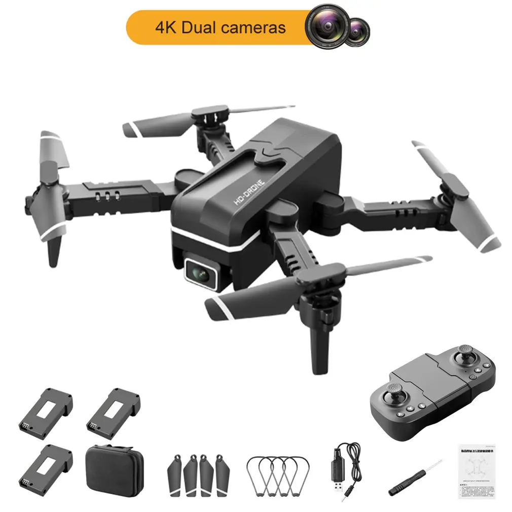 KK1 Skladací Mini Drone 4k Kamera Profesional Rc Hučí Wifi Fpv Drone Hračka Vonkajšie Rc Quadcopter 0