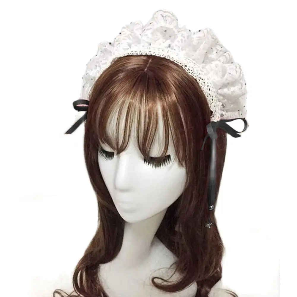 Ručne Vyrobené Lolita Príslušenstvo Headpiece Sladké Čipky Vlasové Ozdoby Japonský Lolita Vlasy Príslušenstvo Slúžka Headdress 4