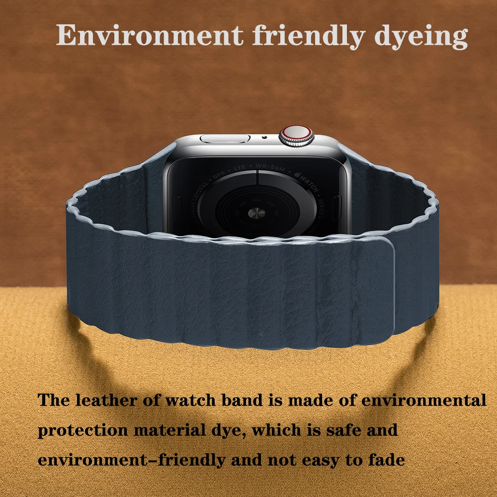 Kožené slučky popruh pre Apple hodinky kapela 44 mm 40 mm iwatch kapela 42mm 38 mm Magnetické watchband náramok pre apple hodinky series 5 4 5