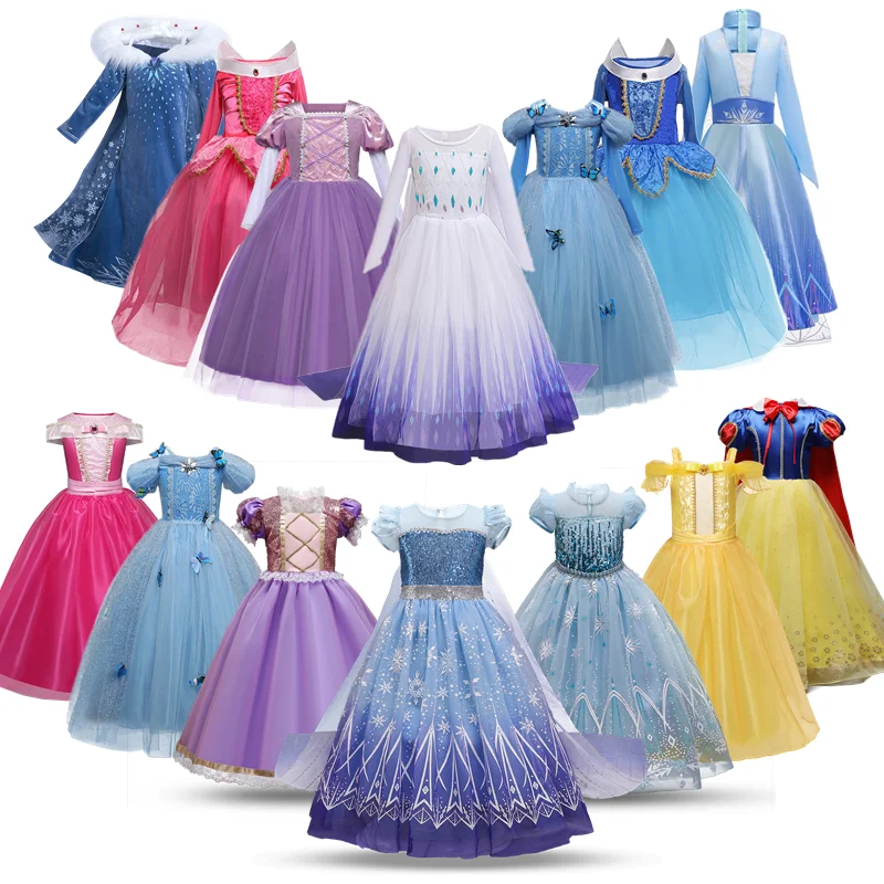 Dievčatá Cosplay Šaty Pre Deti Na Halloween, Karneval, Party Kostým Princezná Deti Fancy Dress Up 4 5 6 7 8 9 10 Rok Disfraz 2