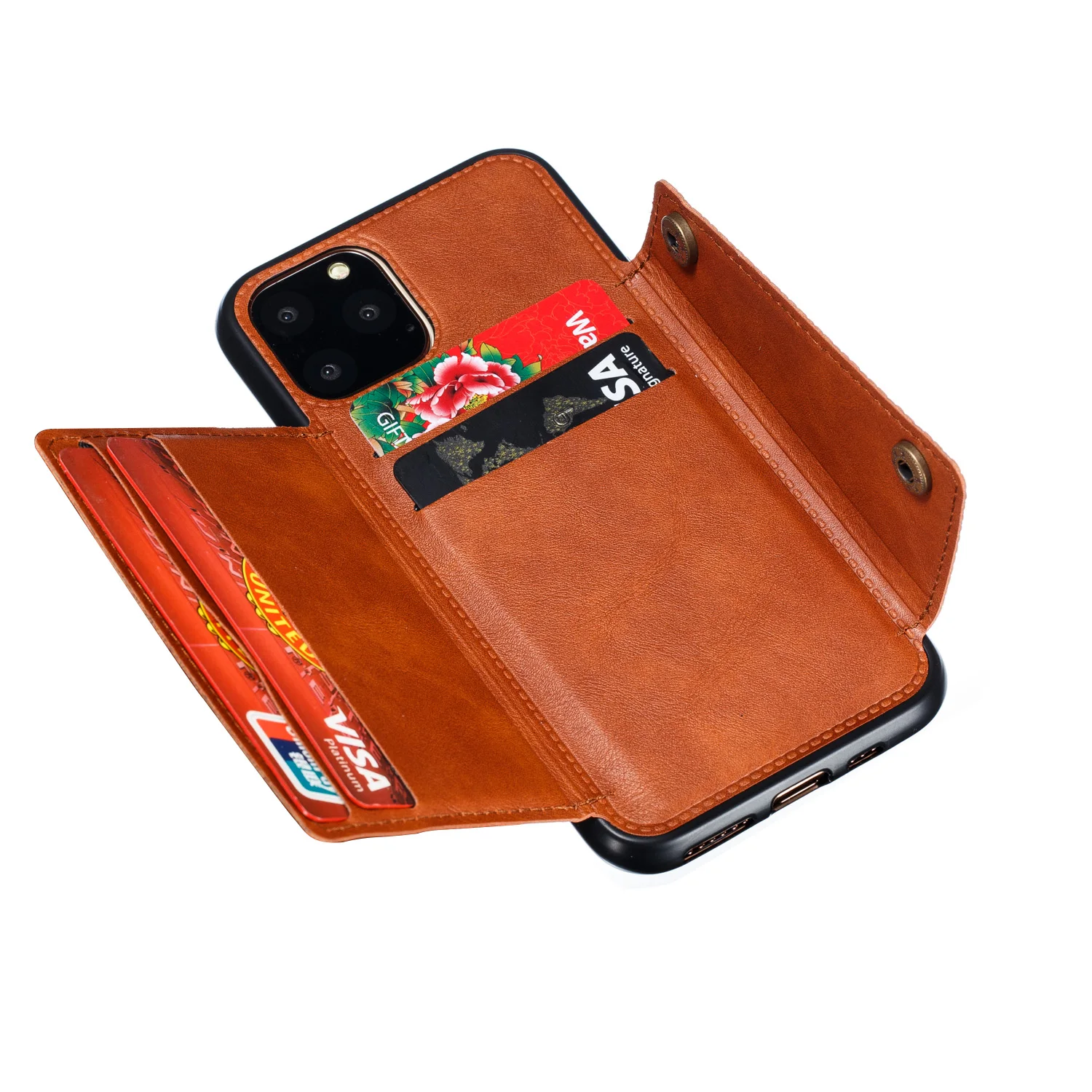 Flip Stojan Kožené puzdro Pre iPhone 12 11 Pro Xs Max Mini XR X Magnetický Držiak Karty Peňaženky Kryt Pre iPhone 8 7 6 6 Plus Fundas 0