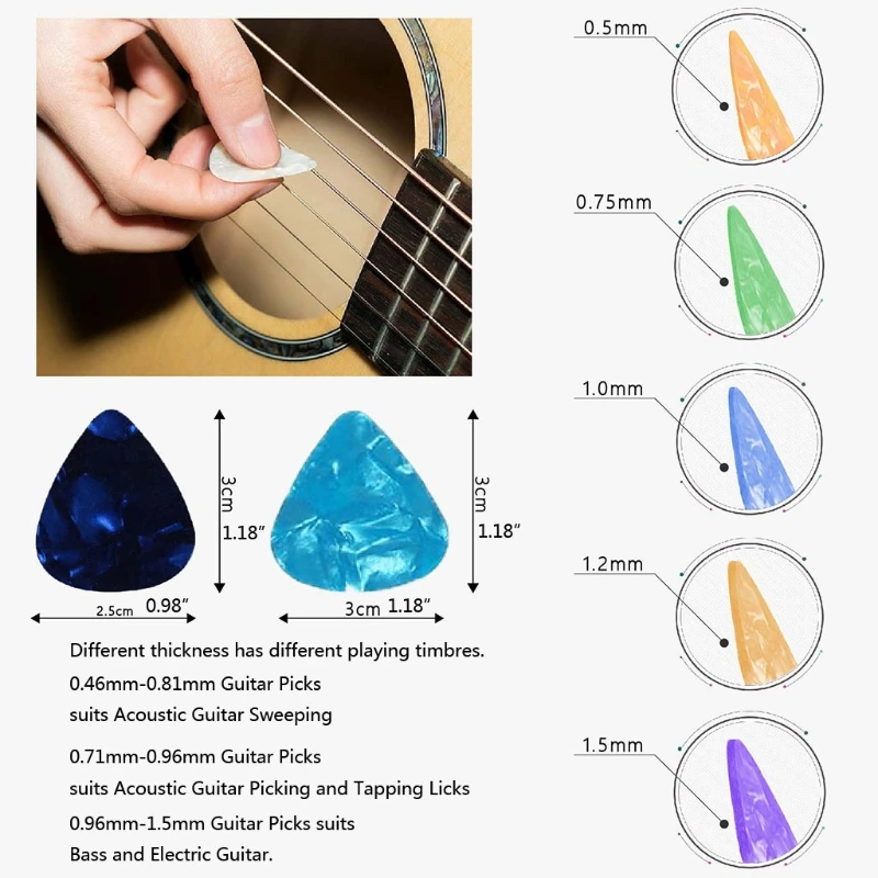 Univerzálny Gitara Výbery Živice Silikónové Formy na Gitaru Plectrums Živice Casting Mold B36D 4