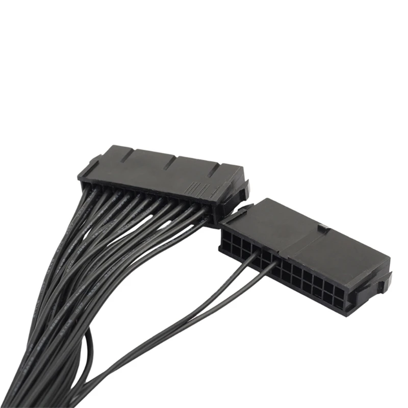 Dual PSU Napájanie 24 Pin Rozšírenie CableFor Doske, 24 Pin-24(20+4) pin, 11.81 cm/ 30 cm Čierna pre Počítač 4