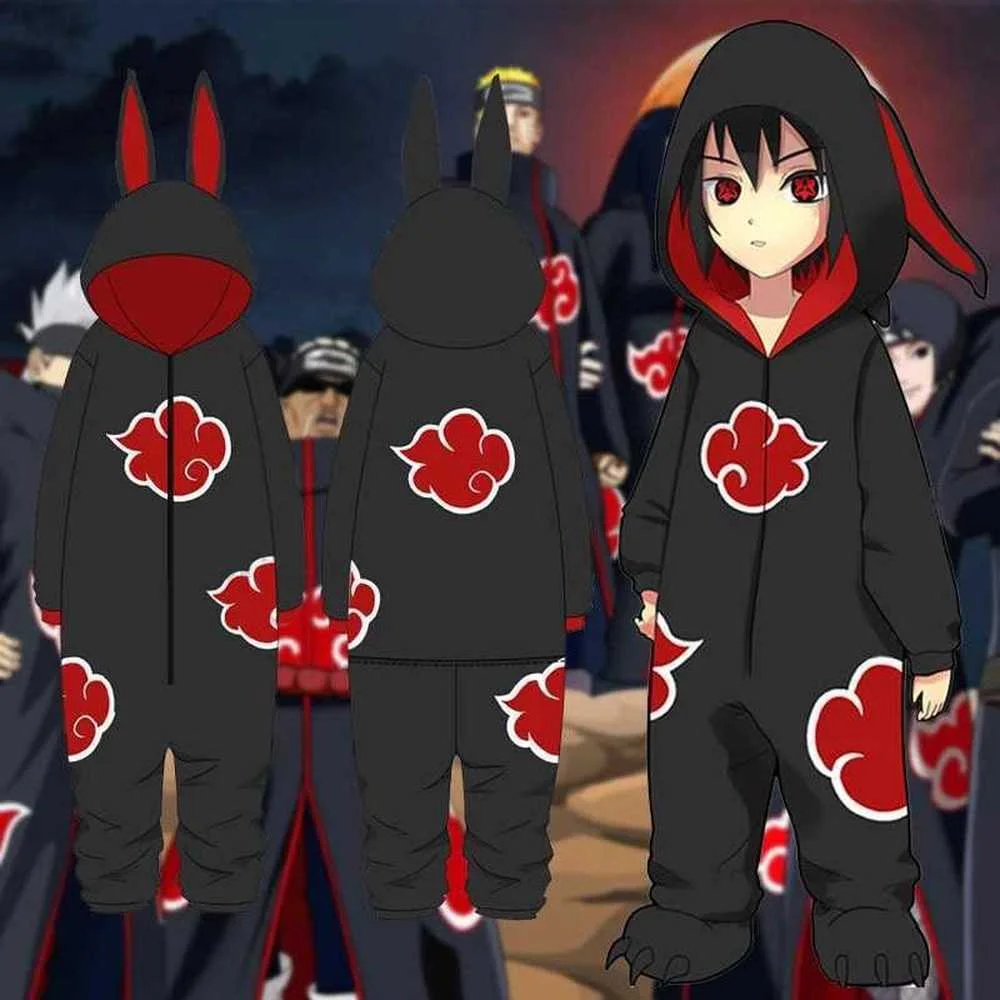 Kreatívne a jednoduchý štýl Naruto Akatsuki je pyžamá, plášť, red cloud šaty, bundy, pánske svetre, Uchiha Itachi oblečenie 1