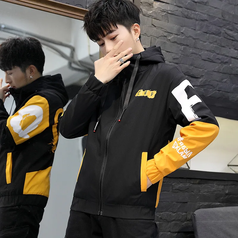 Muži Patchwork Streetwear Bundy Windbreaker 2020 Jeseň kórejský Mens Harajuku Hip Hop Kabát Vintage Cargo Bundu 3XL 5