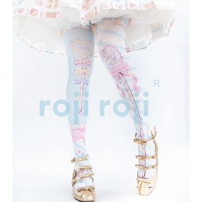 Lolita Ponožky dámske v Lete a na Jeseň Mid-Ponožky Velvet Vytlačené podkolienky Lolita Japonský Ponožky 2