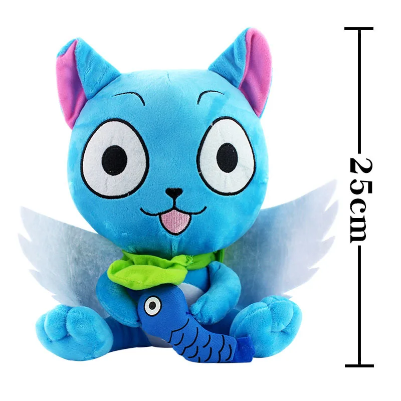 Víla Chvost Šťastný Modrá Mačka Plyšové Hračky Mäkké Bábiky S Tag Maloobchod 1pcs 12