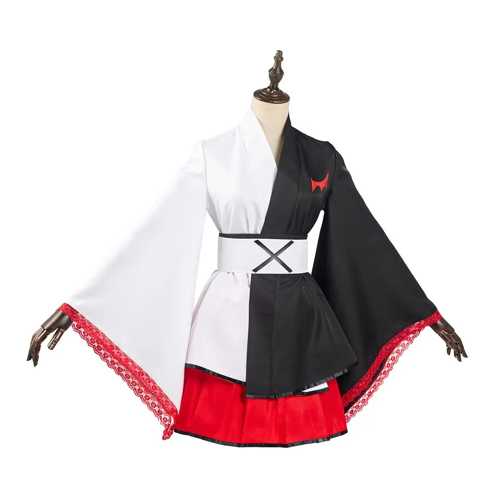 Anime Danganronpa Monokuma Cosplay Kostým Kimono Šaty Black White Bear Oblečenie Halloween, Karneval, Kostým 4