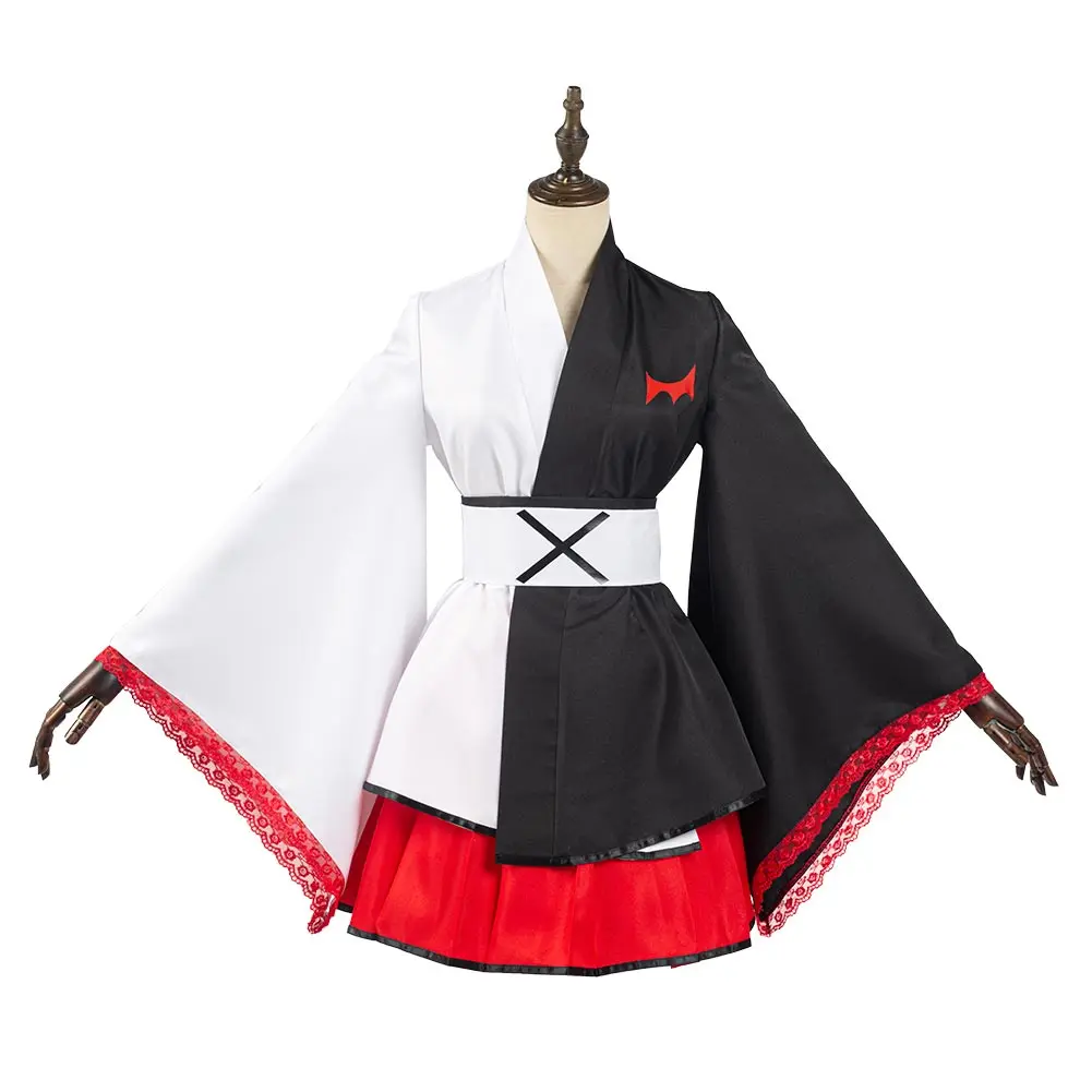 Anime Danganronpa Monokuma Cosplay Kostým Kimono Šaty Black White Bear Oblečenie Halloween, Karneval, Kostým 5