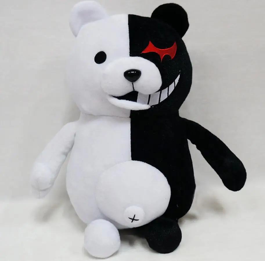 2021 Dangan Ronpa Super Danganronpa 2 Monokuma Black & White Bear Plyšové Hračky Mäkké Plyšové zvieratko Bábiky Narodeniny Darček pre Deti 0