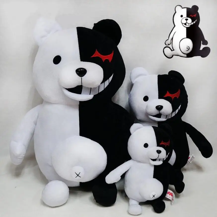 2021 Dangan Ronpa Super Danganronpa 2 Monokuma Black & White Bear Plyšové Hračky Mäkké Plyšové zvieratko Bábiky Narodeniny Darček pre Deti 1