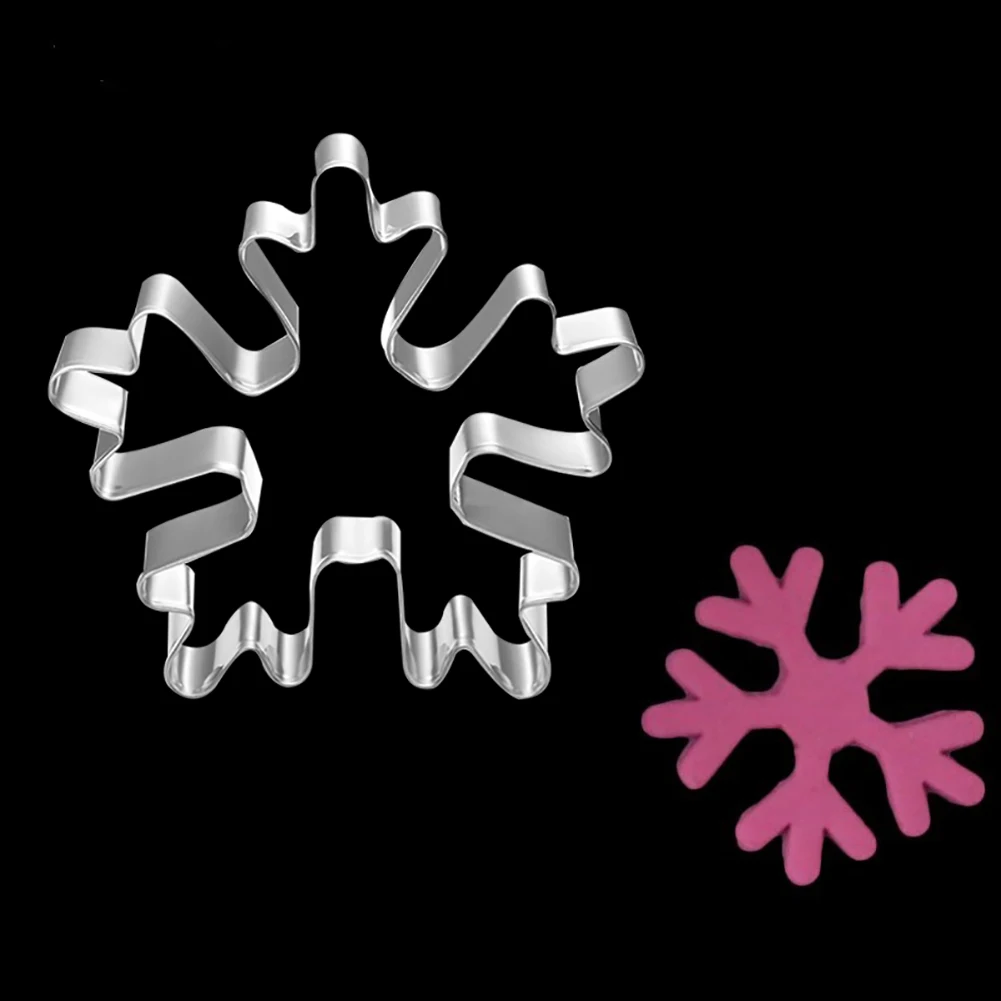 HOT PREDAJ！！！Nový Príchod Vianoce Snowflake Kovové Tortu Fréza Formy Fondant Cukrárske Zdobenie Pečiva Nástroj Veľkoobchod Dropshipping 4