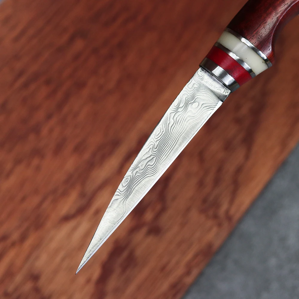 JUNSHENG 3-palcový ručné profesionálny kuchár Damasku ocele VG10 multifunkčné kuchynské nožom 3