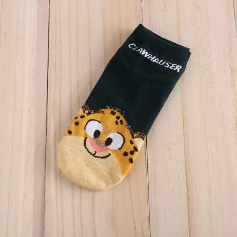 Disney Ponožky Zootopia Roztomilý Zvierat Steh Králik Simba Ponožky Harajuku Karikatúra Tlače Bavlna Zábavné Bežné Mäkké Loď Ponožka Dievča 1