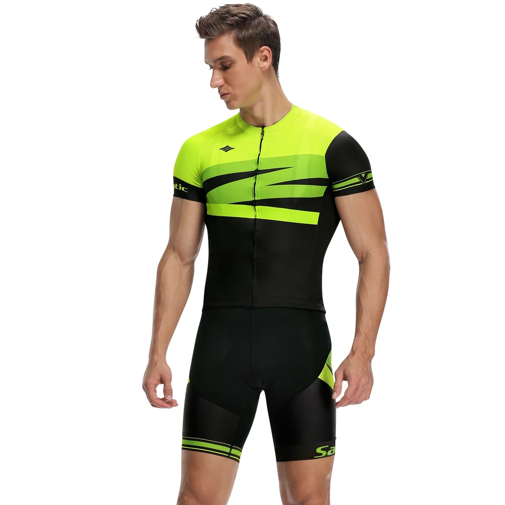 Santic Mužov, jazda na Bicykli Sady Letných Cyling Jersey Šortky Podbradník MTB Cyklistické Oblečenie Nosiť Maillot Ciclismo Cyklistické Oblečenie Set sa 0