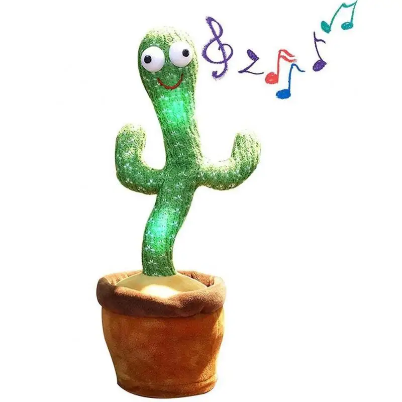 Hovorí Plyšové Cactuss Tanečník Hračka Svetelný Nahrávanie Naučiť Sa Hovoriť Krútenie Plyšové Hračky Kaktus Elektrické Spev 120 Piesní 3
